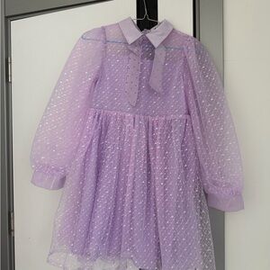 Lola + The Boys Lavender Sparkle Dress